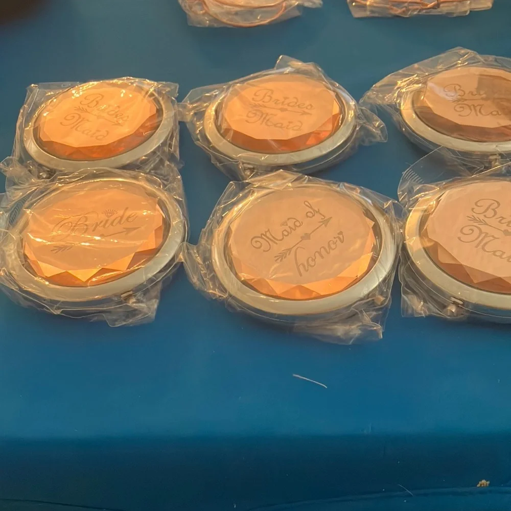 Rose Gold Bridal Party Compact Mirrors